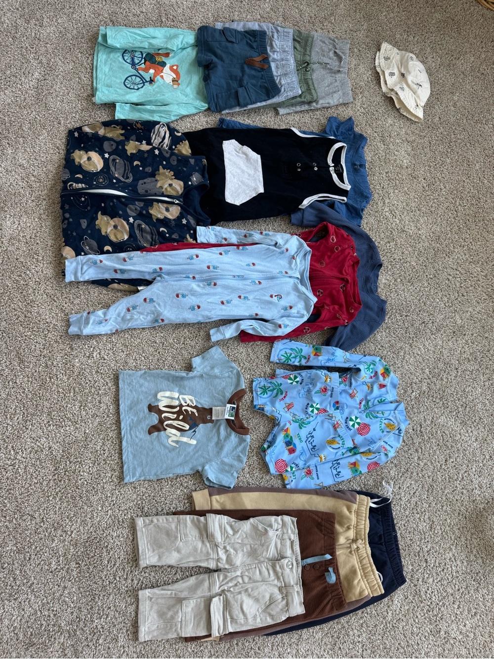 Mixed Baby Boy Clothing Lot - Prints & Solids